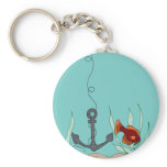 Anchor with fish key chain keychains