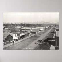 Anchorage, AK 1916 Panoramic Town View Poster