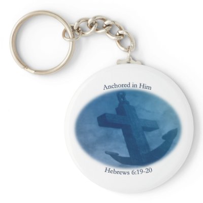 Anchored in Him Keychains by InspiredbyGod