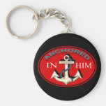 Anchored in Him Keychain