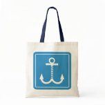 Anchors Away Budget Tote - Lt. Blue and White Bag