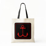 Anchors Away Budget Tote - Red and Black Bags