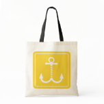 Anchors Away Budget Tote - Yellow and White Bags