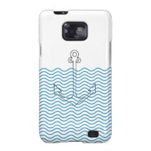 Anchor's Away! Girly Nautical Retro Samsung Cover Galaxy SII Cases