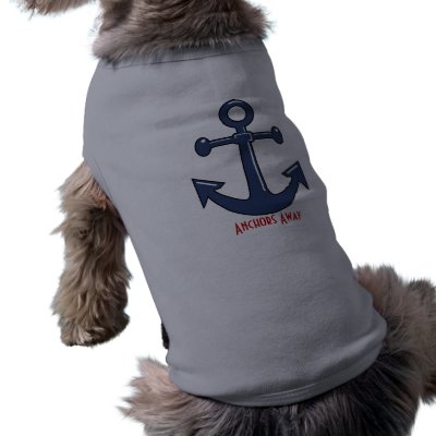 Anchors Away Pup Dog T-shirt by HipKitten