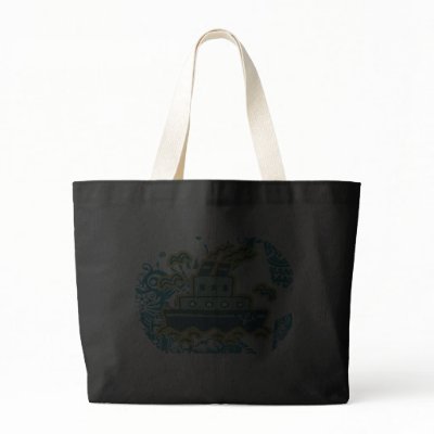 Anchors Away Tugboat Tshirts and GIfts Bag by HotGraphicTshirts