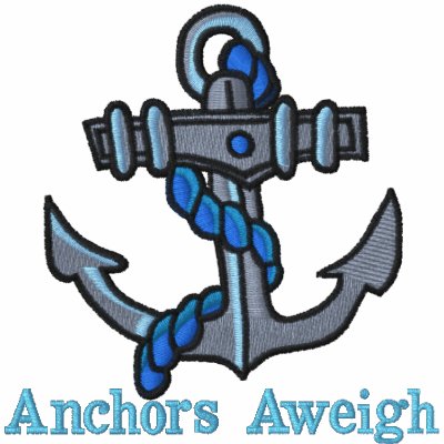 Anchors Aweigh Embroidered T shirts Polo by Stitchbaby