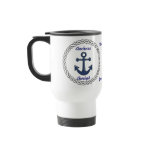 Anchors Aweigh Personalized Travel Mug