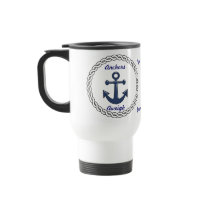 Anchors Aweigh Personalized Travel Mug