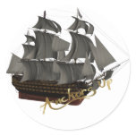 Anchors Up Round Stickers