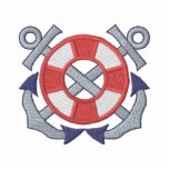 Anchors with preserver embroidered shirts