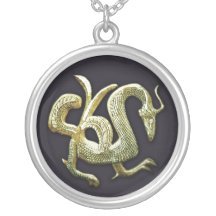 Ancient bronze chinese dragon personalized necklace