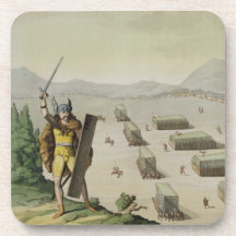 Ancient Celts or Gauls in Battle, c.1800-18 (colou Beverage Coasters