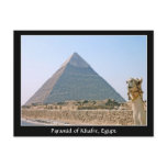 Ancient Egypt: Pyramid of Khafre, Egypt Post Card