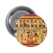 Ancient Egyptian Book of the Dead. Pinback Button