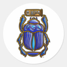 Ancient Egyptian Scarab Round Sticker