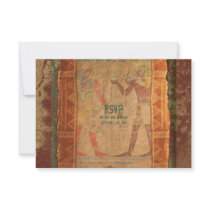 Ancient Egyptian Wedding RSVP Reply Card