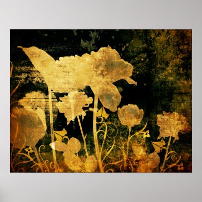 Ancient floral chaos print by Natasha_R_Graham