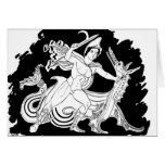 Ancient Greek Hero and the Dragon Greeting Cards