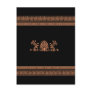 Ancient Greek Style Black and Orange Floral Design Post Card
