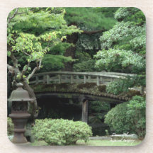 Ancient Japanese Garden  Cork Coaster (1)