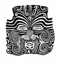 Ancient Maori Moko tribal tattoo design. Photo Sculpture