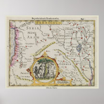 Ancient Map of  'Paradise" Print