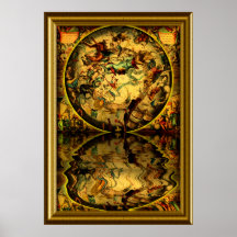 Ancient Maps -1-with-frame Print