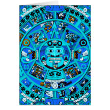 Ancient Mayan Calendar Symbol Greeting Card