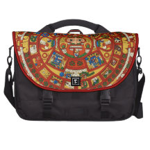 Ancient Mayan Prophetic  Calendar Laptop Commuter Bag