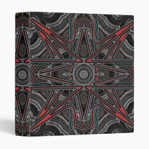Ancient Red E Relic 3 Ring Binders