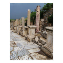 Ancient Roman road in the city of Ephesus, Turkey Postcard
