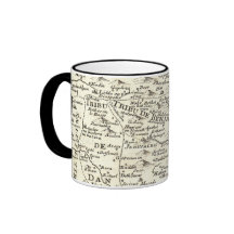Ancient Tribes of Israel Antique Map Coffee Mug