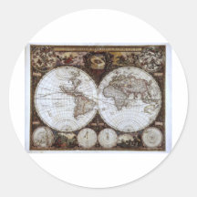 Ancient World Map Sticker