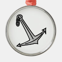 Ancre de bateau de bande dessinée décorations pour sapins de noël