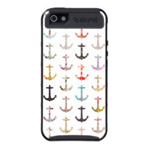 Ancres nautiques florales girly de rétro marin vin
