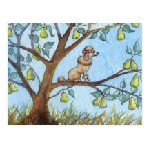 ...And a poo-oodle in a pear tree... Postcards