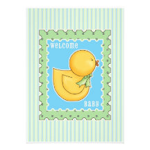And Baby Makes 3 - It's A Boy Invitation