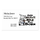And Chocolate Milk Was Born Business Card Templates