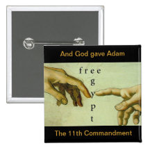 And God Gave Adam the 11th Commandment... Pinback Buttons