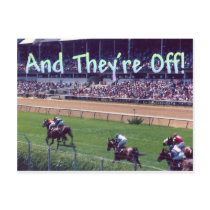 And They're Off! Post Card