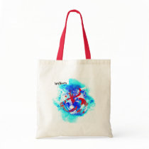 "AND wolf" by Nick Tote Bags