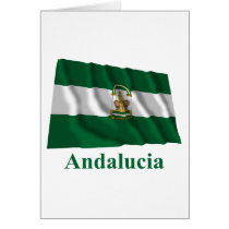 Andalucía waving flag with name