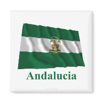 Andalucía waving flag with name