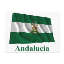 Andalucía waving flag with name