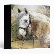 ANDALUSIAN HORSE PORTRAIT VINYL BINDERS