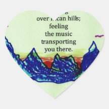 andean flutes heart stickers