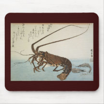 Ando Hiroshige Sheet Lobster and Shrimps Mousepads