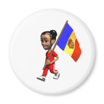 Andorran Girl Fridge Magnet