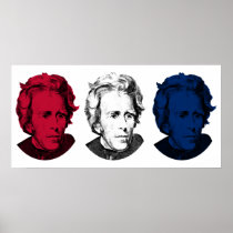 Andrew Jackson Red, White, and Blue Posters